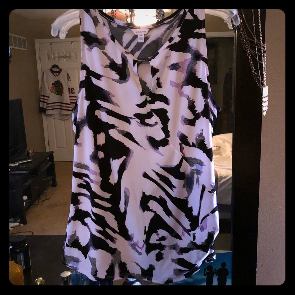 CK sleeveless blouse
